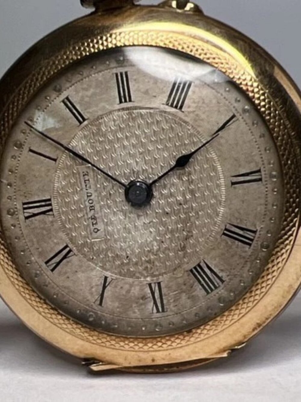 Q TE BOUTTE Joyaux 31mm 14K Gold Converted Pocket Wrist Watch w/ GPE Movement